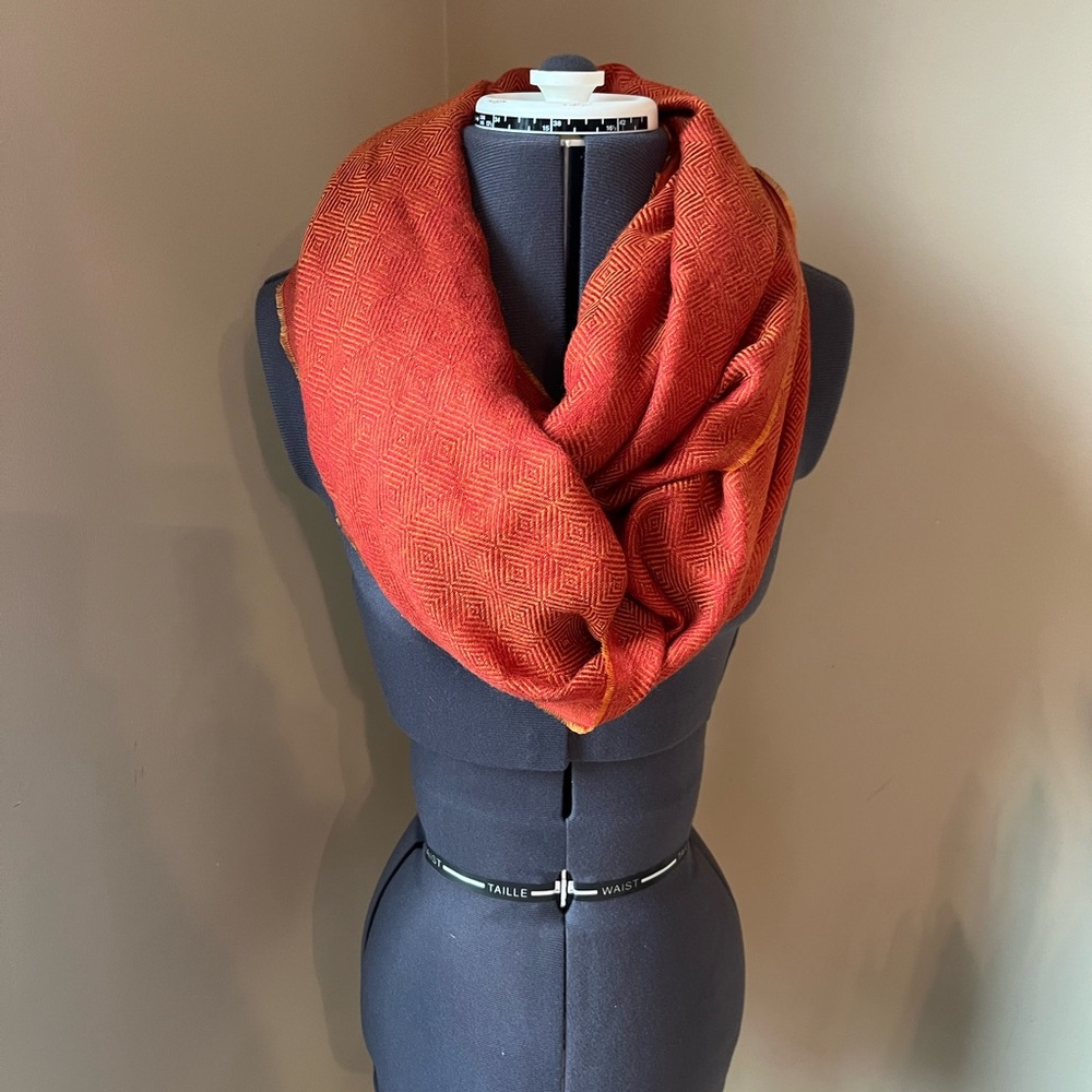 Orange infinity scarf by the Limited